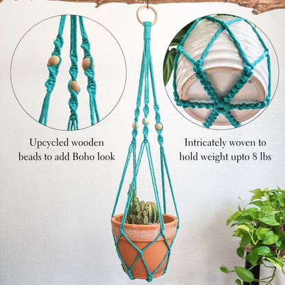 Macrame Plant Hanger With No Tassels