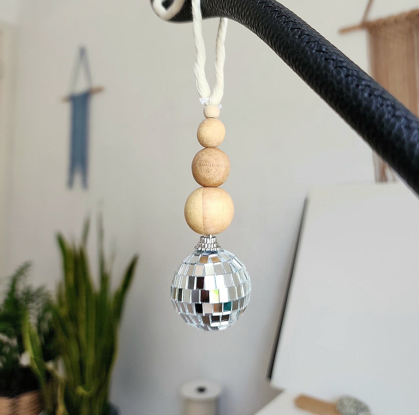 Disco Ball Car Charm and Oil Diffuser | Retro Car Accessories