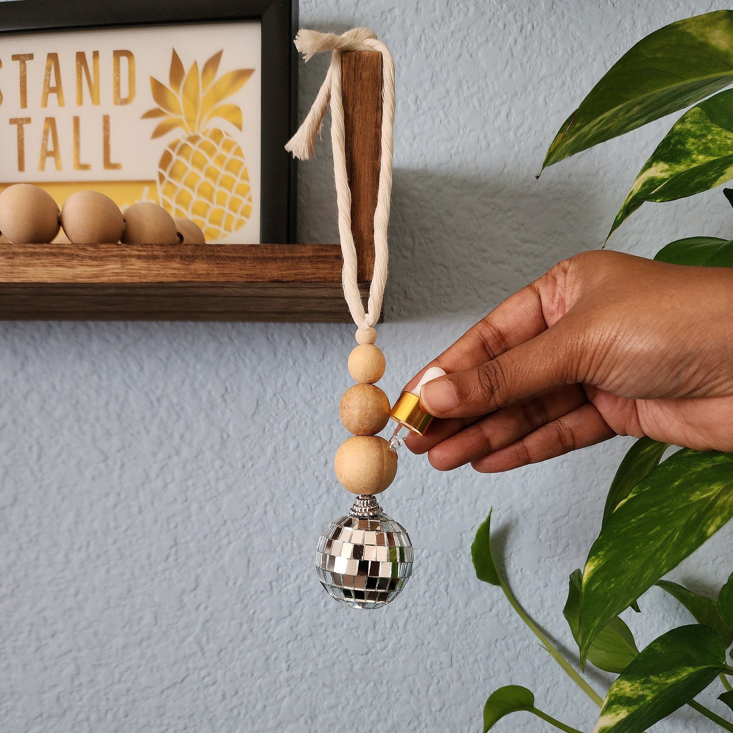 Disco Ball Car Charm and Oil Diffuser | Retro Car Accessories