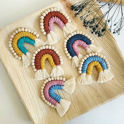 Macrame Rainbow Fridge Magnets