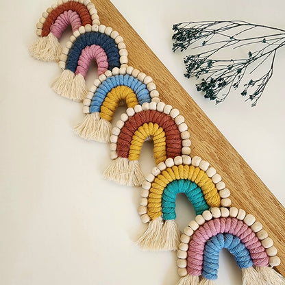 Macrame Rainbow Fridge Magnets