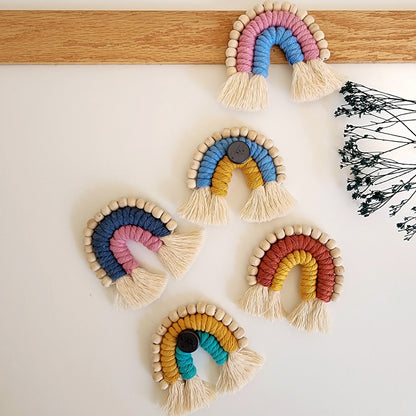 Macrame Rainbow Fridge Magnets