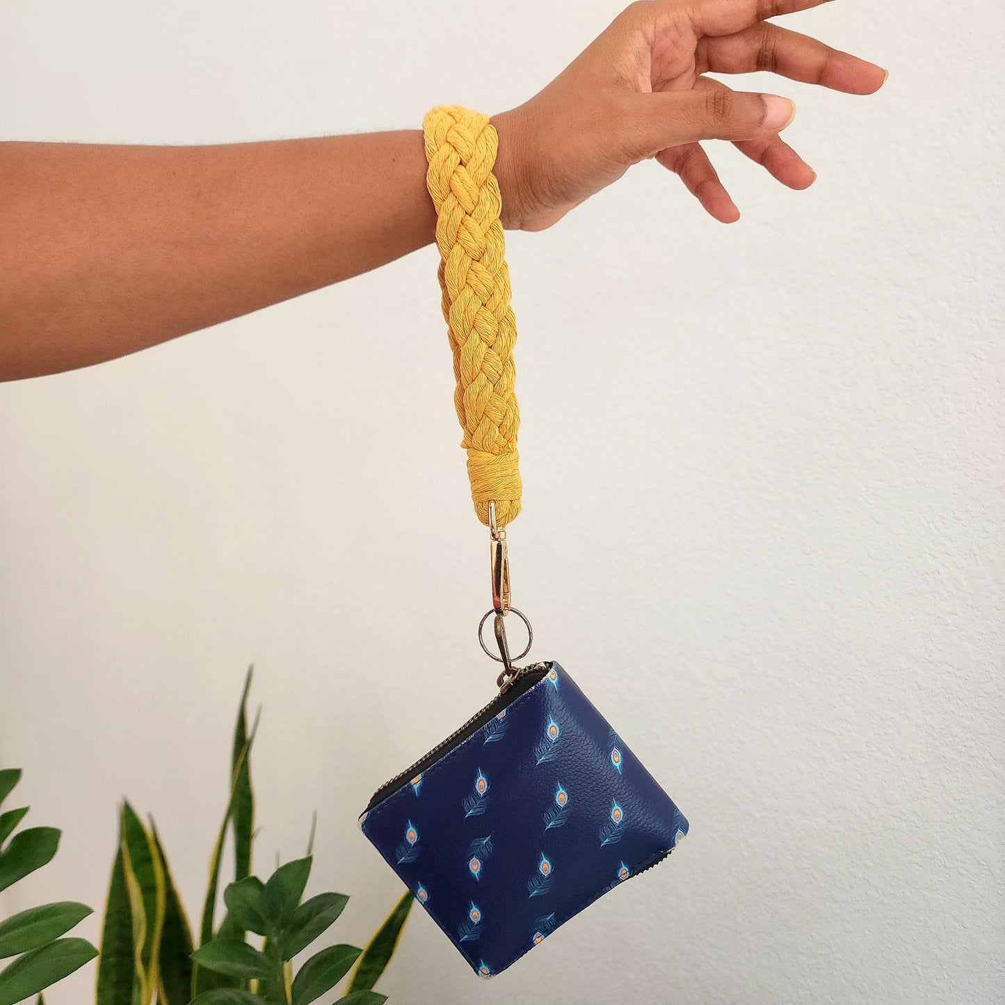 Handmade Braided Wristlet for Keys and Wallets