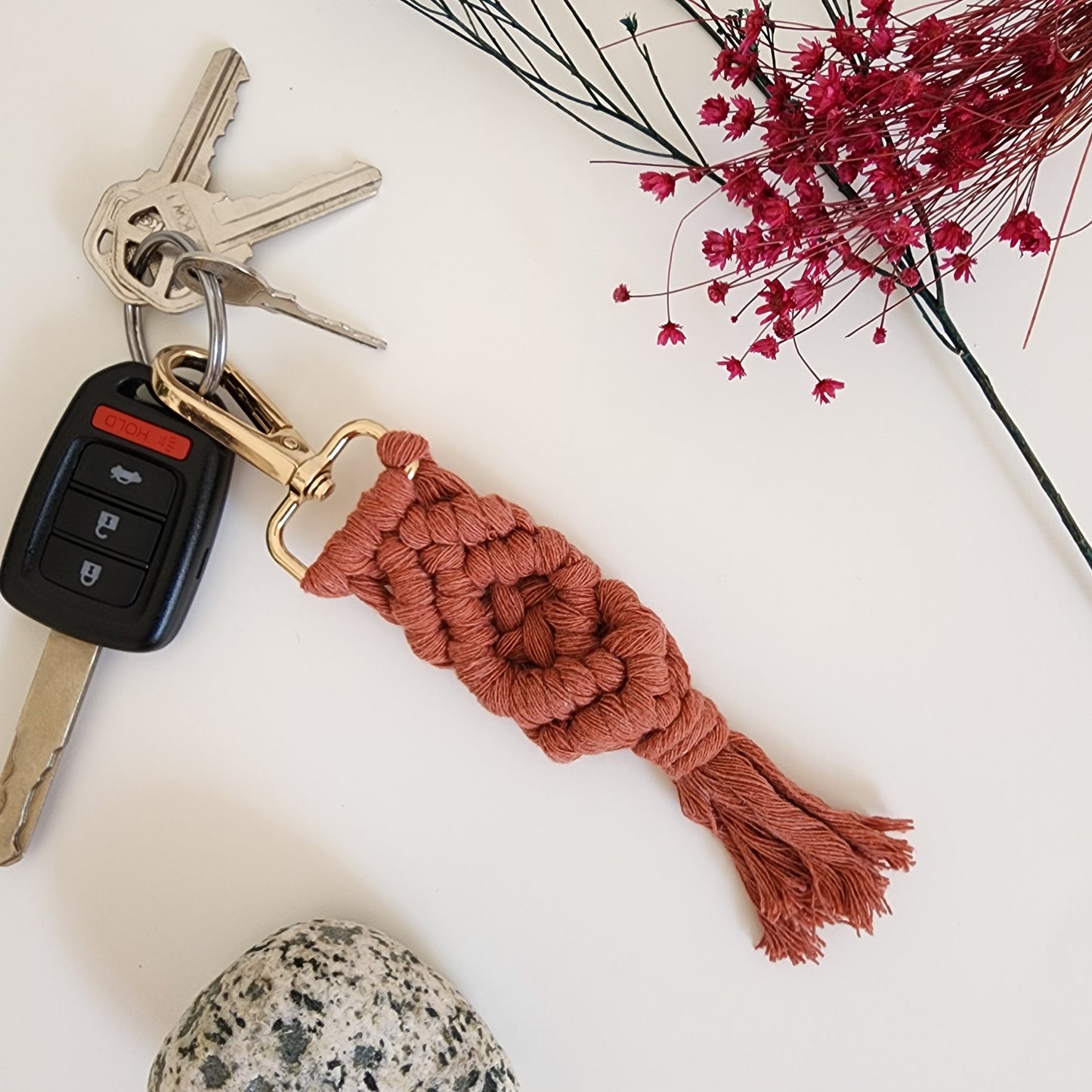 Handmade Macrame Cotton Keychain