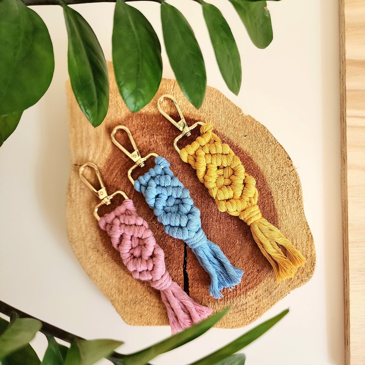 Handmade Macrame Cotton Keychain