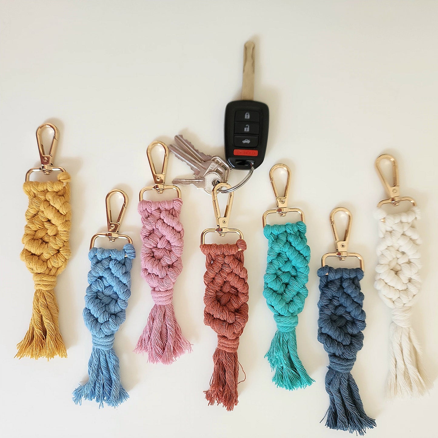 Handmade Macrame Cotton Keychain