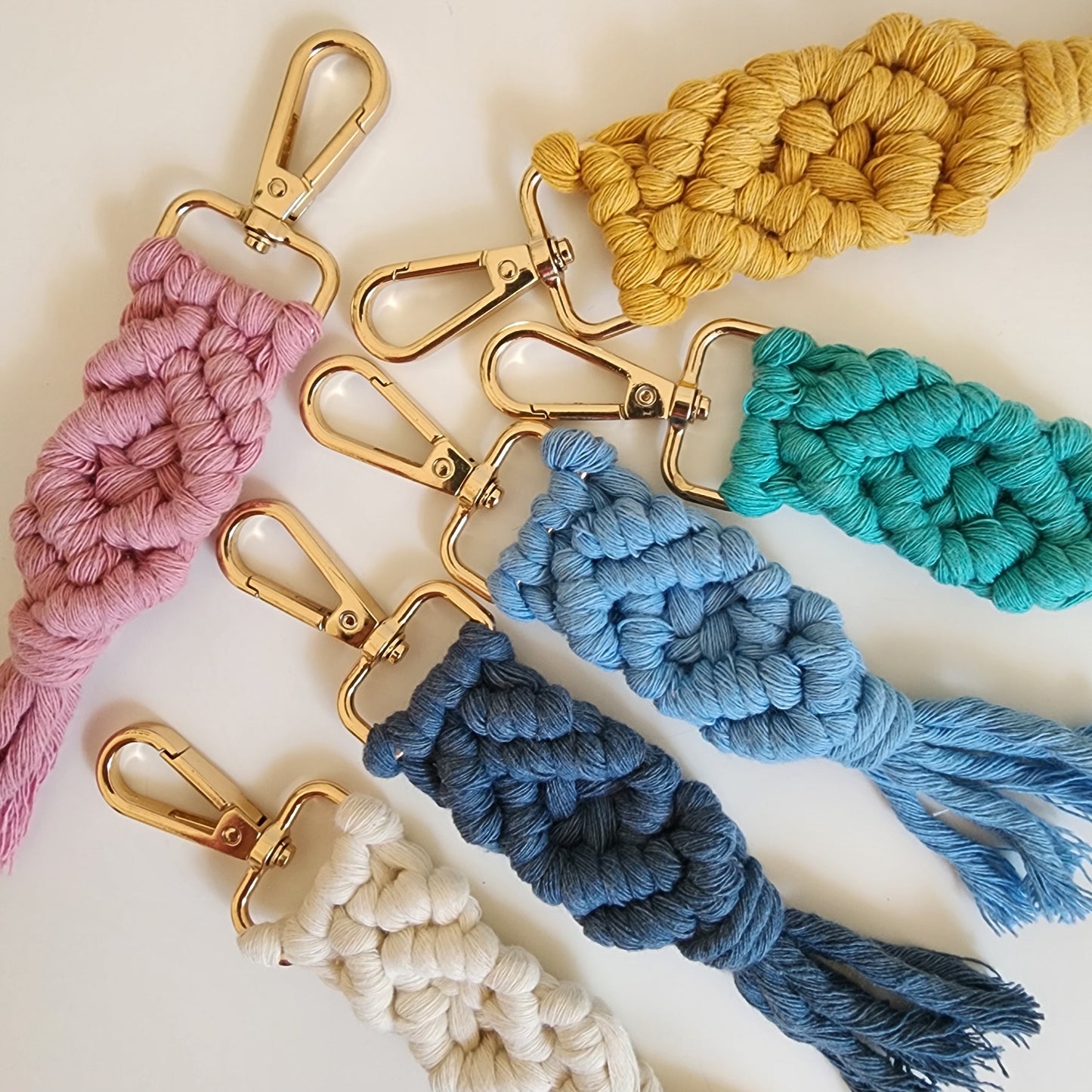 Handmade Macrame Cotton Keychain