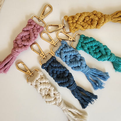 Handmade Macrame Cotton Keychain