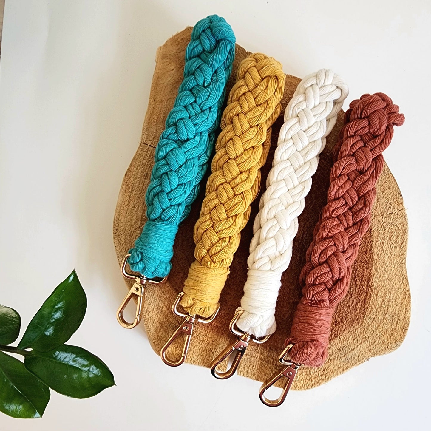 Handmade Braided Wristlet for Keys and Wallets