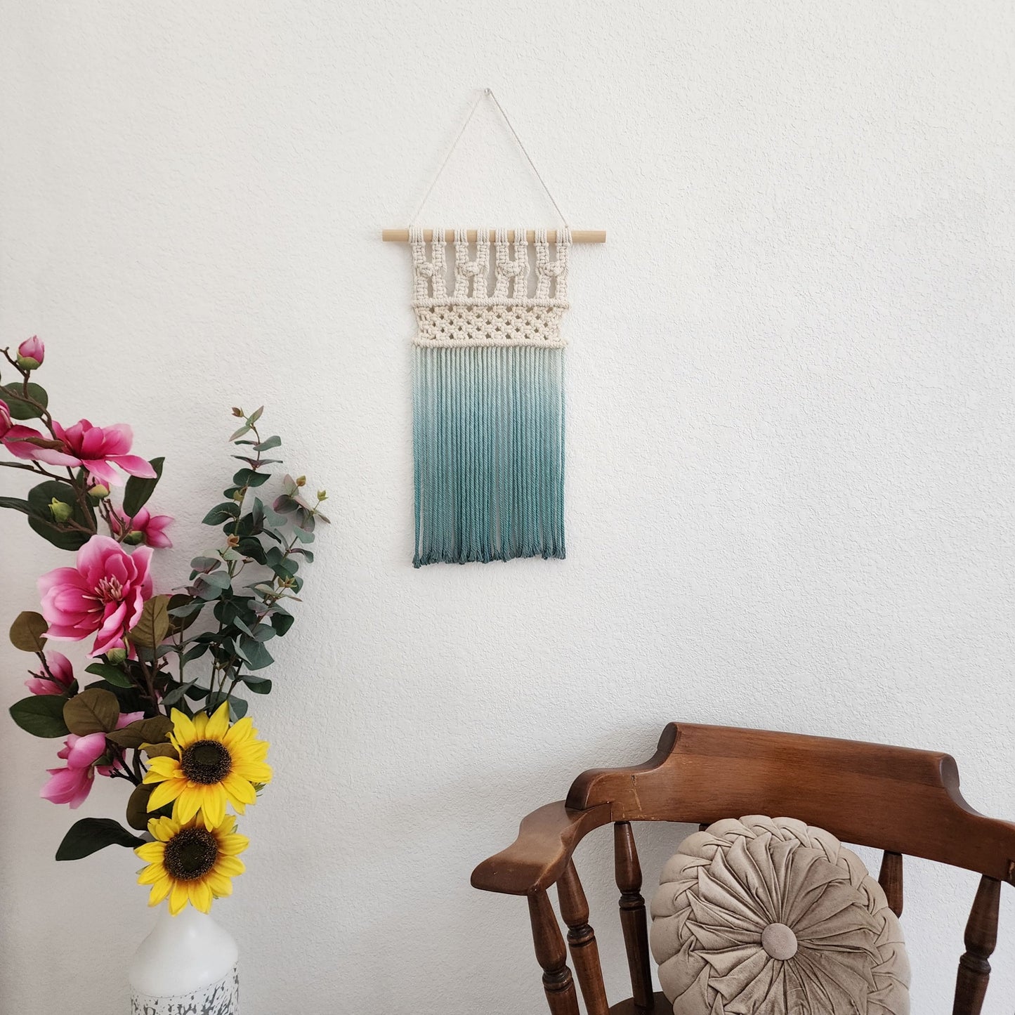 Ombre Handmade Macrame Tapestry Wall Art - 'Jane'