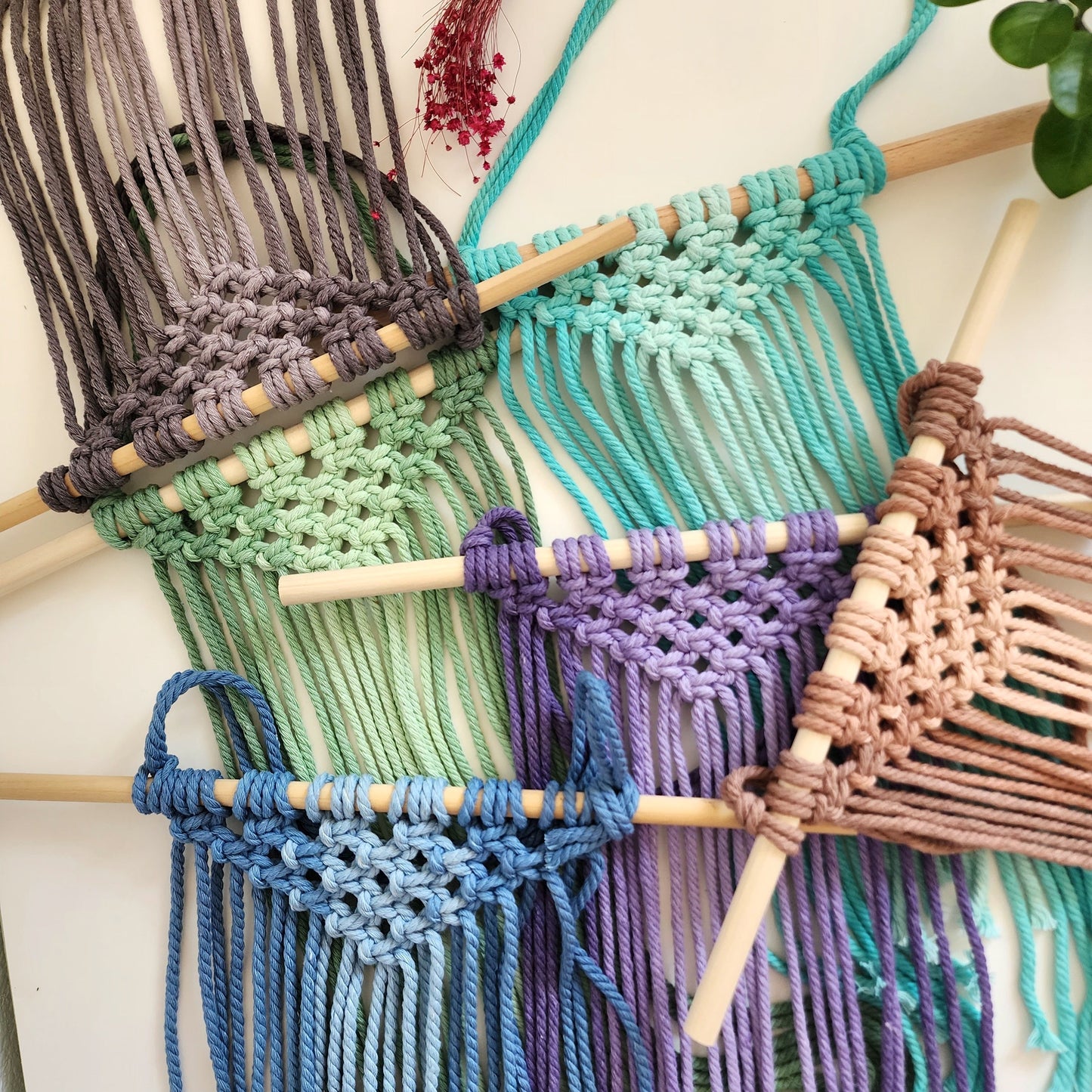 Ombre Dip-dyed Macrame Wall Hanging, Handmade Boho Home Décor Gifts