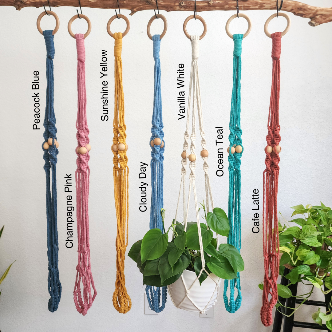 Macrame Plant Hanger With No Tassels