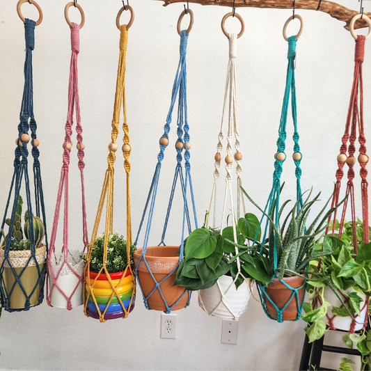 Macrame Plant Hanger With No Tassels