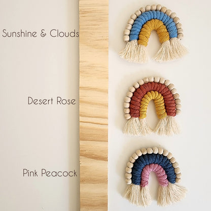 Macrame Rainbow Fridge Magnets