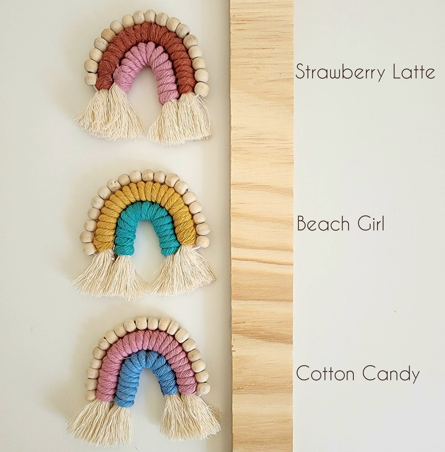 Macrame Rainbow Fridge Magnets