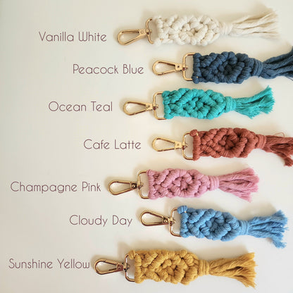 Handmade Macrame Cotton Keychain