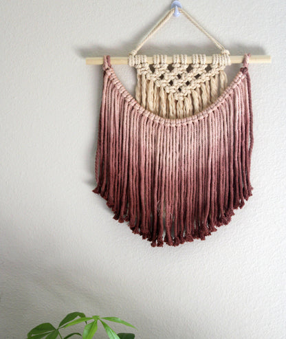 Ombre Handmade Macrame Mini Wall Art